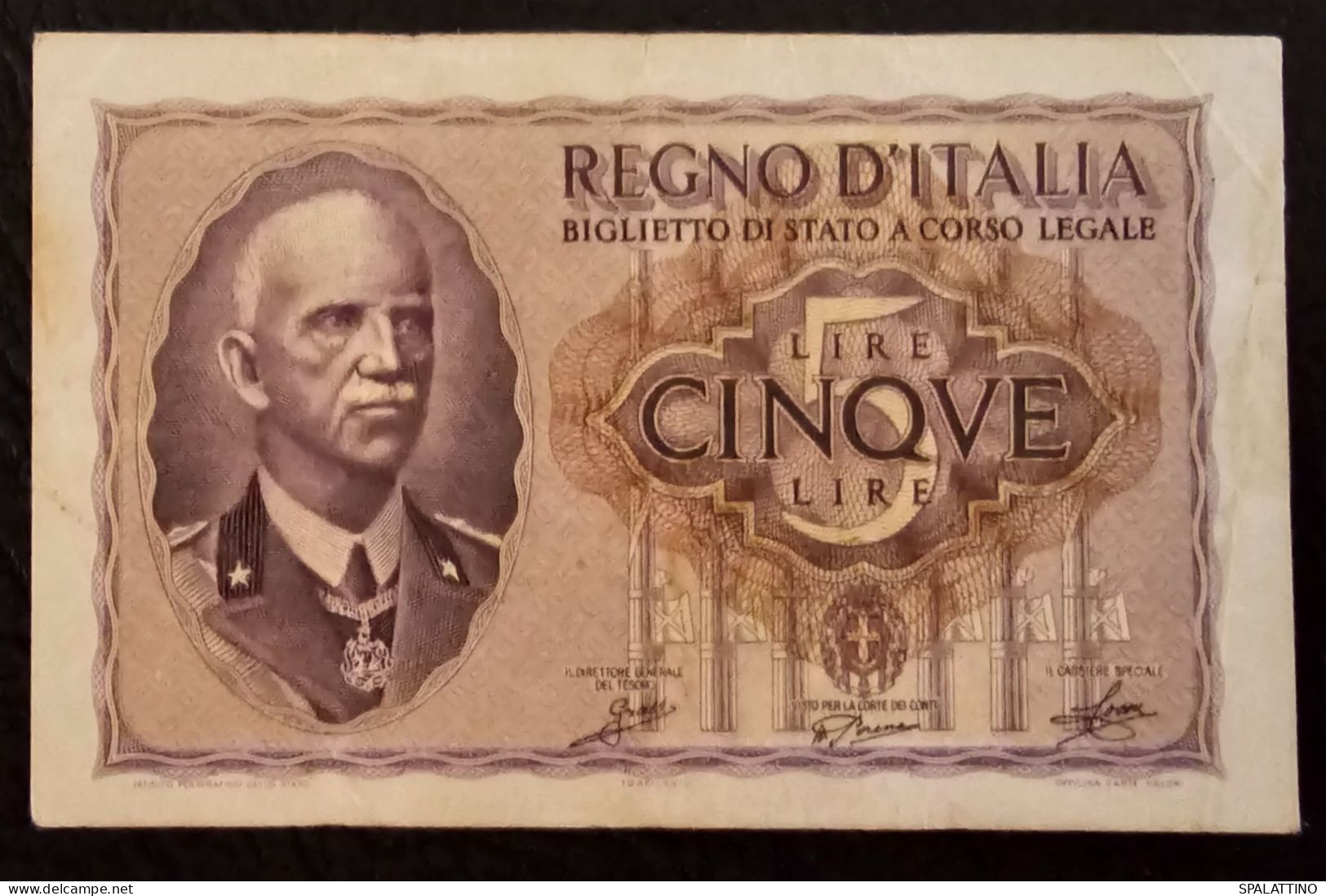 ITALY- 5 LIRE 1940. - Italië– 5 Lire