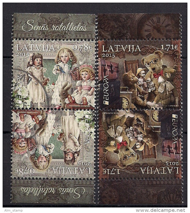 2015  Lettland Lativa Mi. 941-2A  Used  Kehrdruck  Europa - 2015