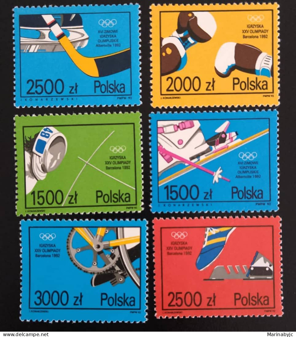 SD)POLAND. OLYMPICS. DIFFERENT TYPES OF SPORTS. MNH - Collections