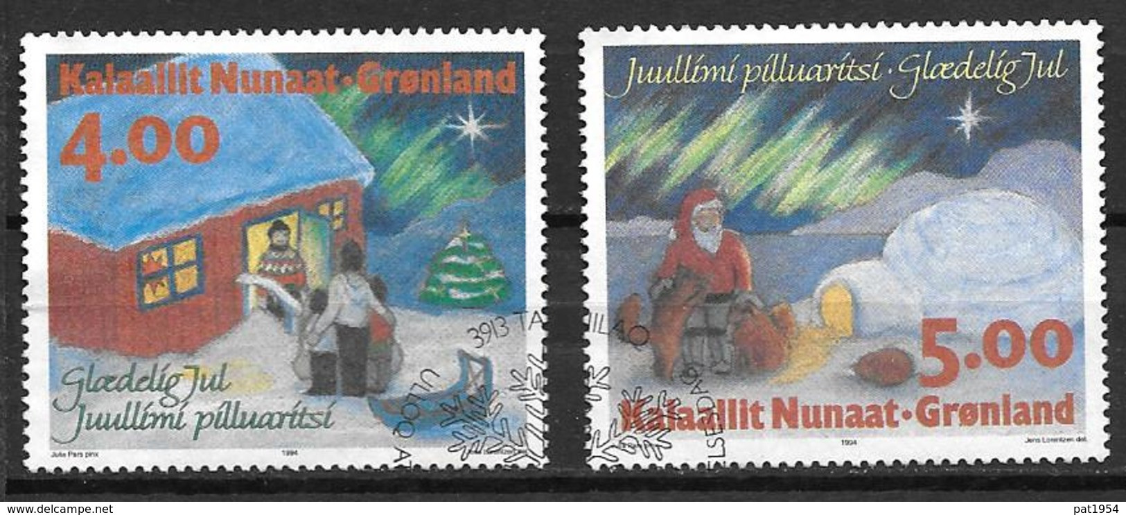 Groënland 1994 N°242/243 Oblitérés Noël - Gebraucht