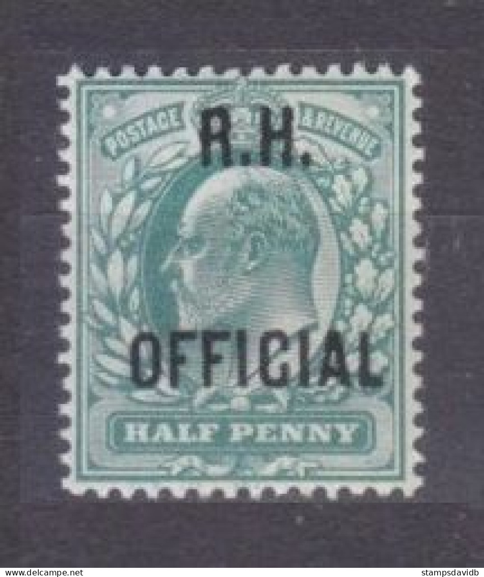 1902 Great Britain D74 King Edward VII - Overprint - R.H.OFFICIAL 300,00 € - Neufs