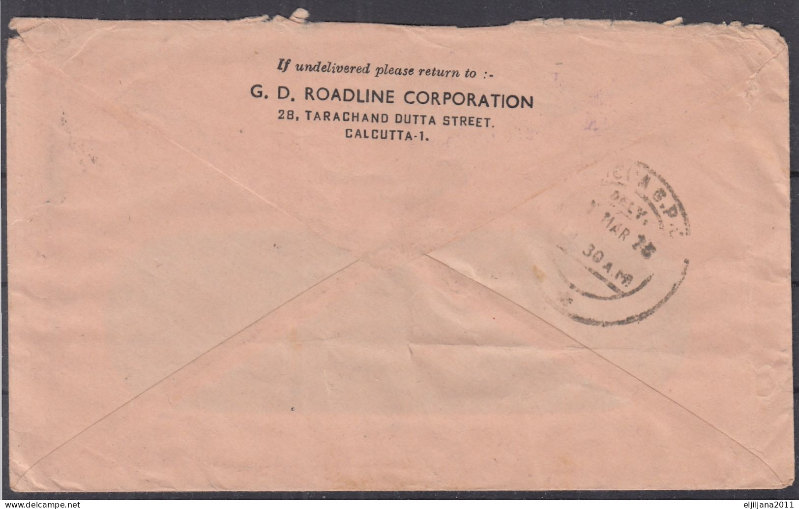 SALE !! 50 % OFF !! ⁕ INDIA ⁕ "Under Cert. Of Posting" ⁕ 2v Old Cover With Window - Lettres & Documents