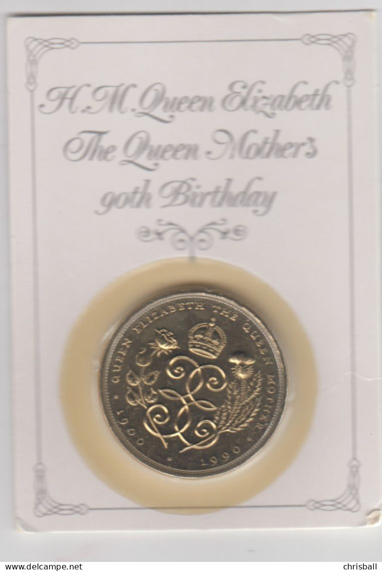 UK 1990 Queen Mother 90th Birthday Five Pound  - UNC Coin - 5 Pond