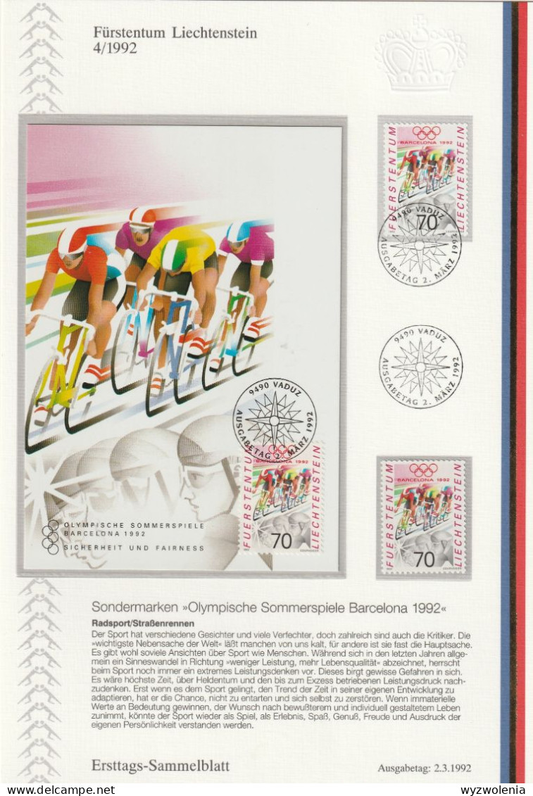 B 1029) Liechtenstein 1992 Komplett ETB (*,MC): U.a. Olympia, Farne, Weihnachten - Altri & Non Classificati