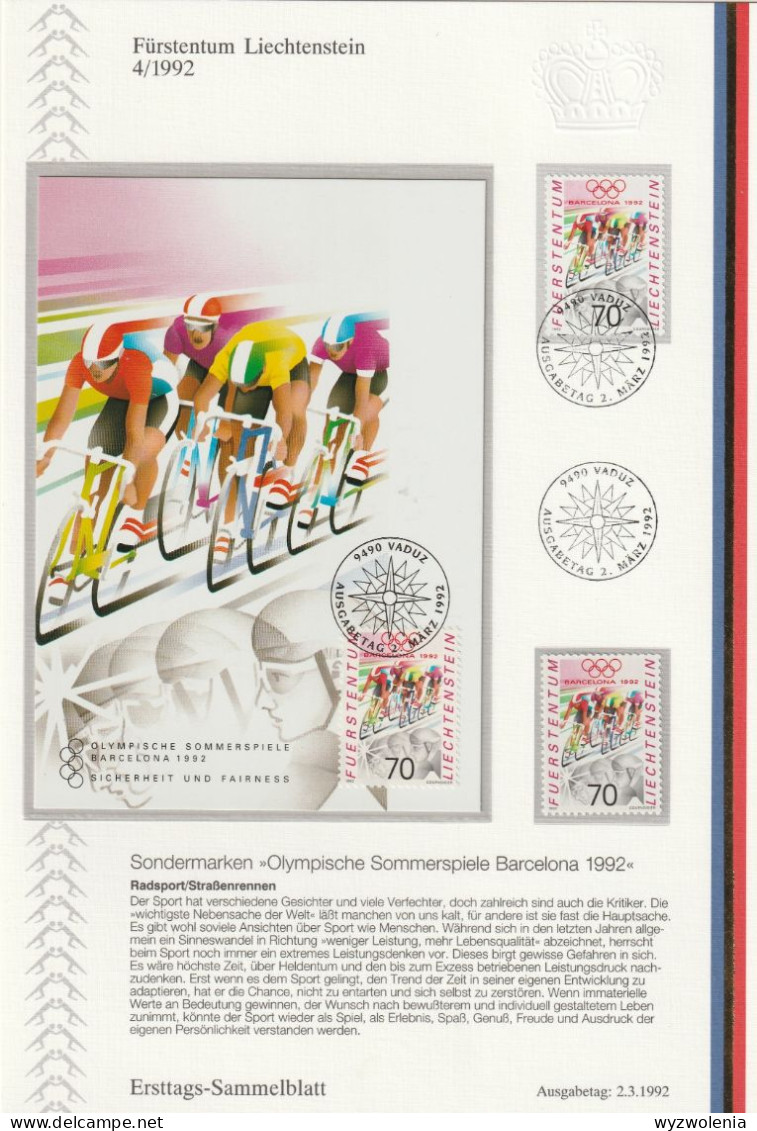 B 1029) Liechtenstein 1992 Komplett ETB (*,MC): U.a. Olympia, Farne, Weihnachten - Other & Unclassified