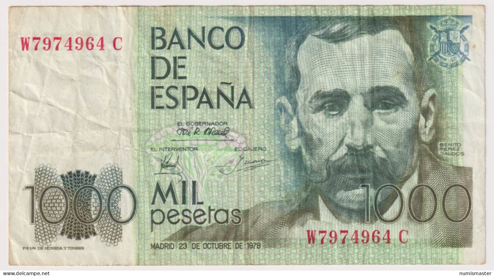 SPAIN , 1000 PESETAS 23.10.1979. - [ 4] 1975-… : Juan Carlos I