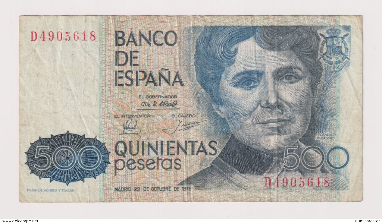 SPAIN , 500 PESETAS 23.10.1979. - [ 4] 1975-… : Juan Carlos I