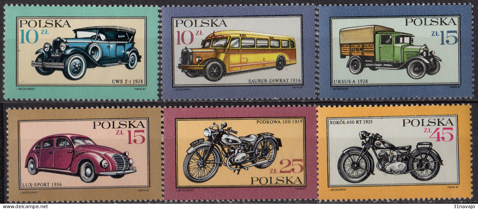 POLOGNE - Anciennes Voitures Et Motos - Vrachtwagens