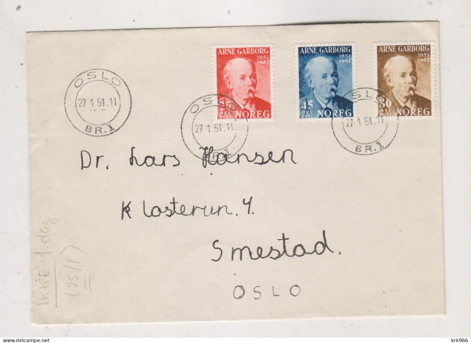 NORWAY 1951 OSLO Nice Cover - Briefe U. Dokumente