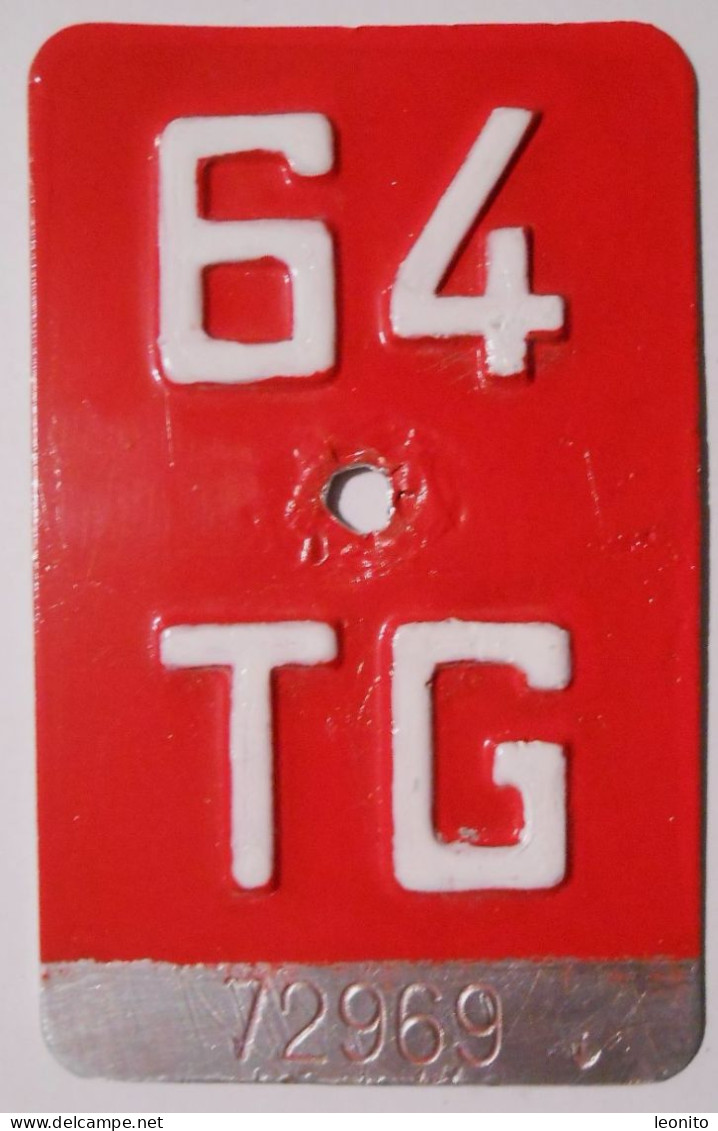 Velonummer Thurgau TG 64 - Number Plates