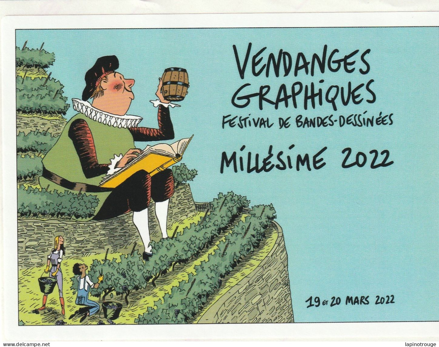 Etiquette Vin CASANAVE Daniel Festival BD Condrieu 2022 (L'incroyable Histoire Du Vin - El Arte De La Mesa