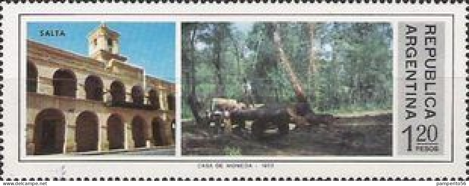 ARGENTINA - AÑO 1975 - Serie Turismo. Cabildo Y Explotación Forestal. Salta. Pie De Imprenta "1973"  * MNH* - Nuevos