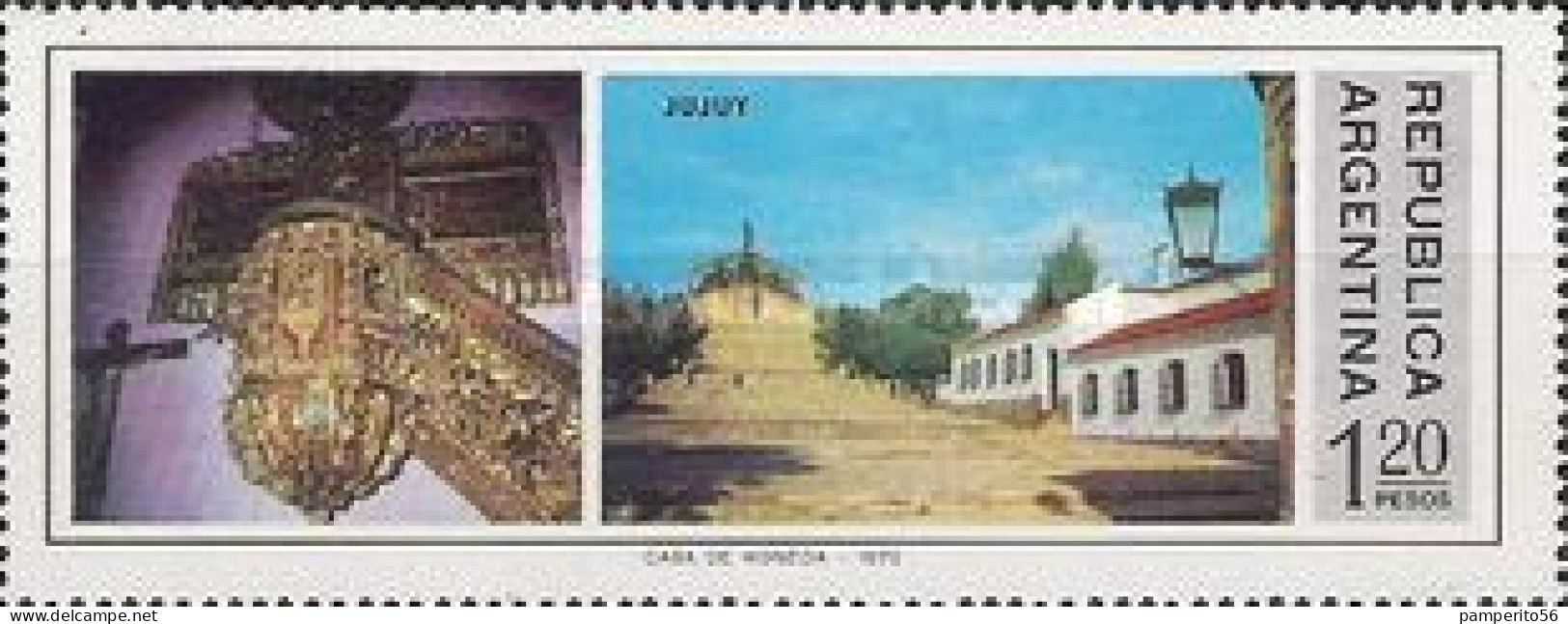 ARGENTINA - AÑO 1975 - Serie Turismo. Púlpito Y Monumento De La Independencia En Humahua. Pie De Imprenta "1973"  * MNH* - Neufs