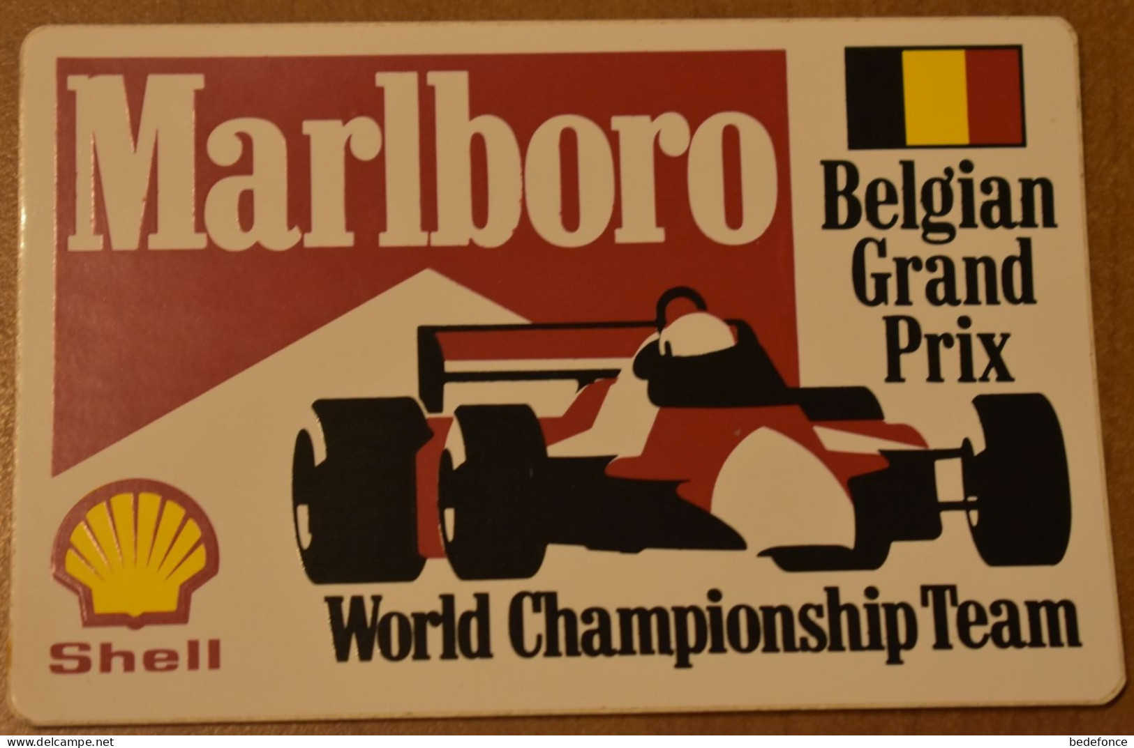 Autocollant Marlboro - Shell - Belgian Grand Prix - World Championship Team - Formule 1 F1 - Car Racing - F1