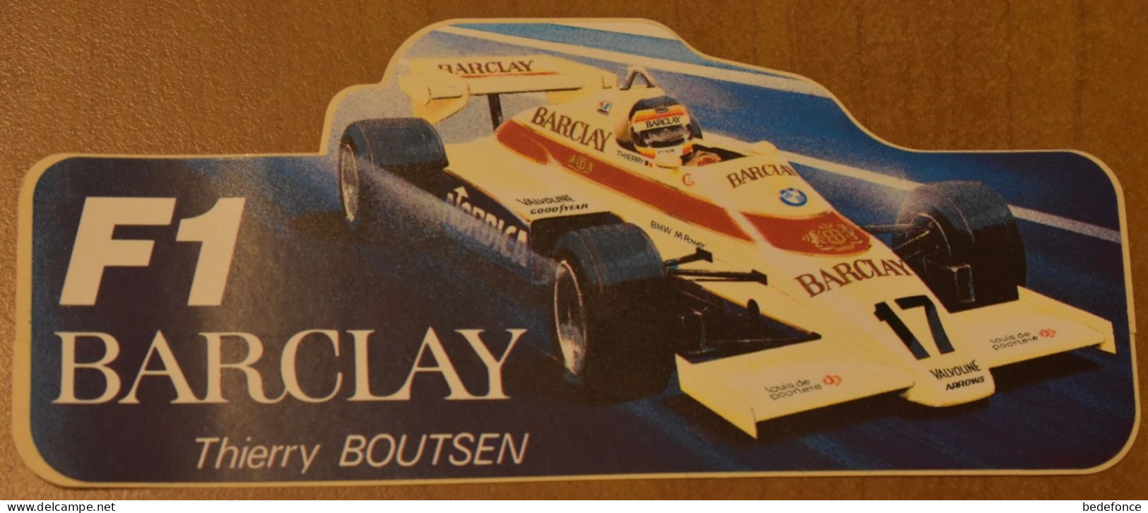 Autocollant Barclay - Thierry Boutsen - Formule 1 F1 - Automobile - F1