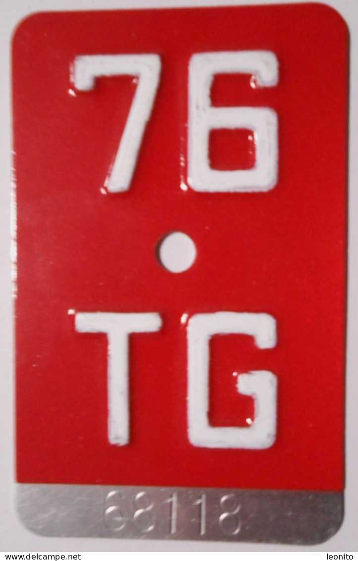 Velonummer Thurgau TG 76 - Placas De Matriculación