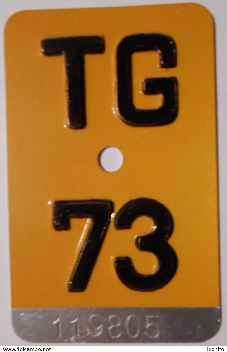 Velonummer Mofanummer Thurgau TG 73 - Number Plates