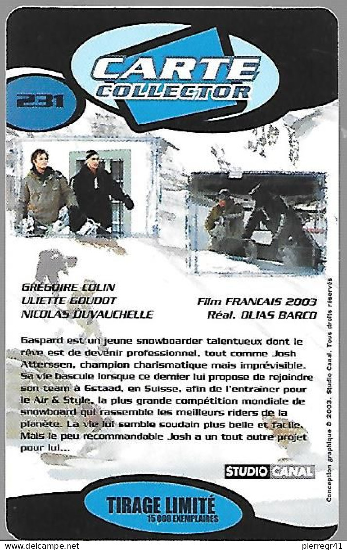 CARTE-VIDEO FUTUR-N231-SNOWBOARDER-TBE -NEUF - Subscription