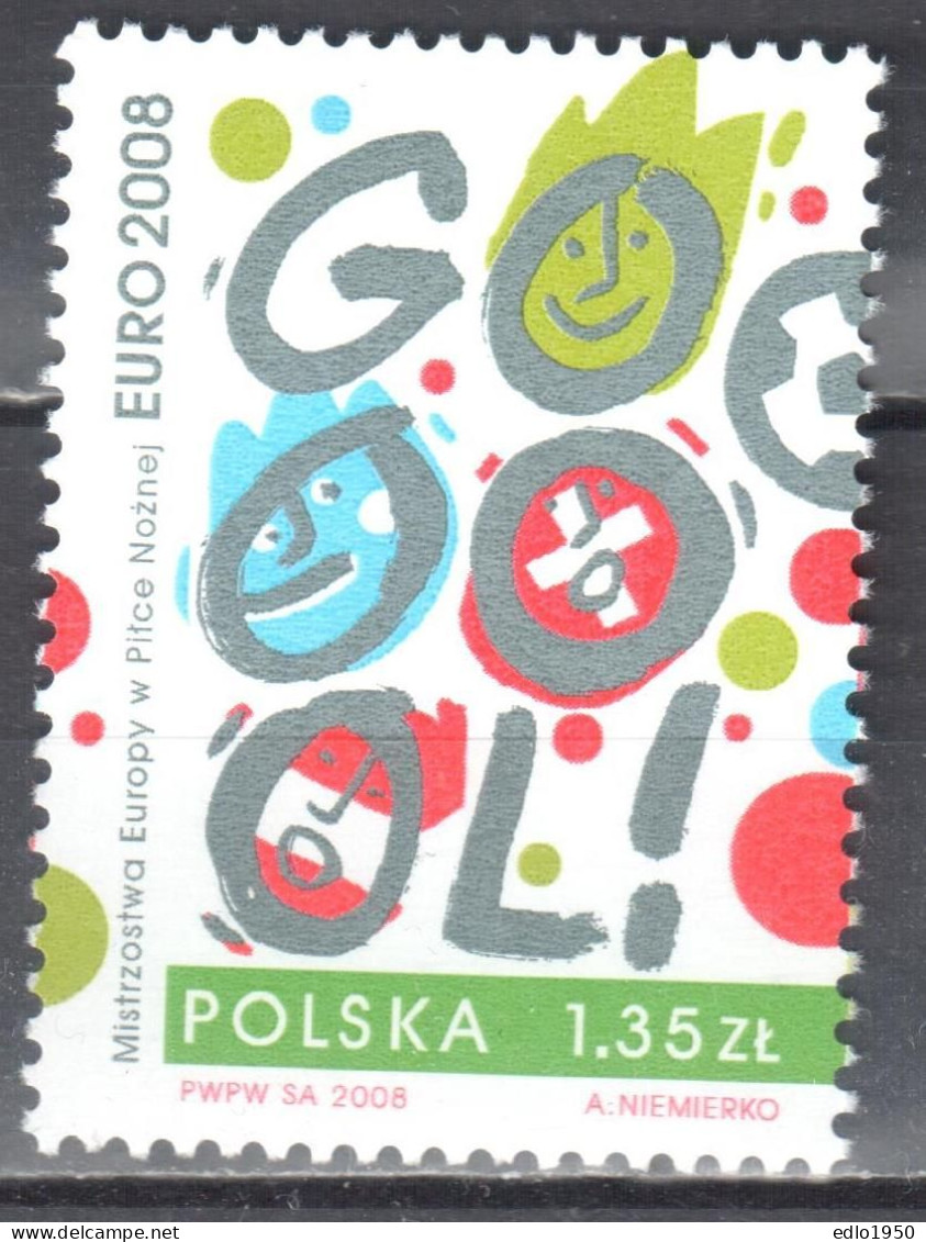 Poland  2008 - European Soccer Cup - Mi.4361 - MNH(**) - Nuevos