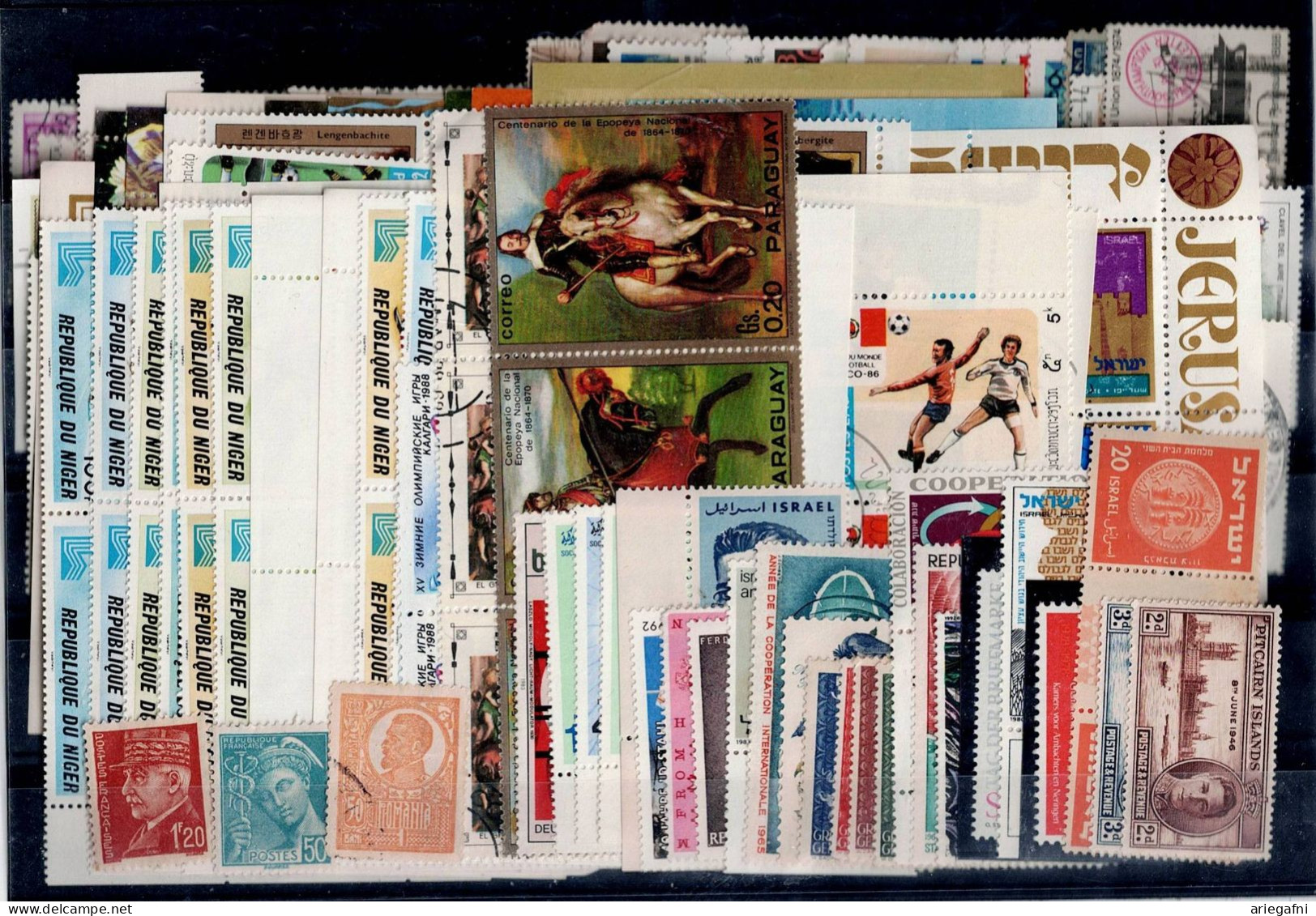 LOT OF 270 STAMPS MINT+USED +16 BLOCKS MI- 80 EURO VF!! - Collections (sans Albums)