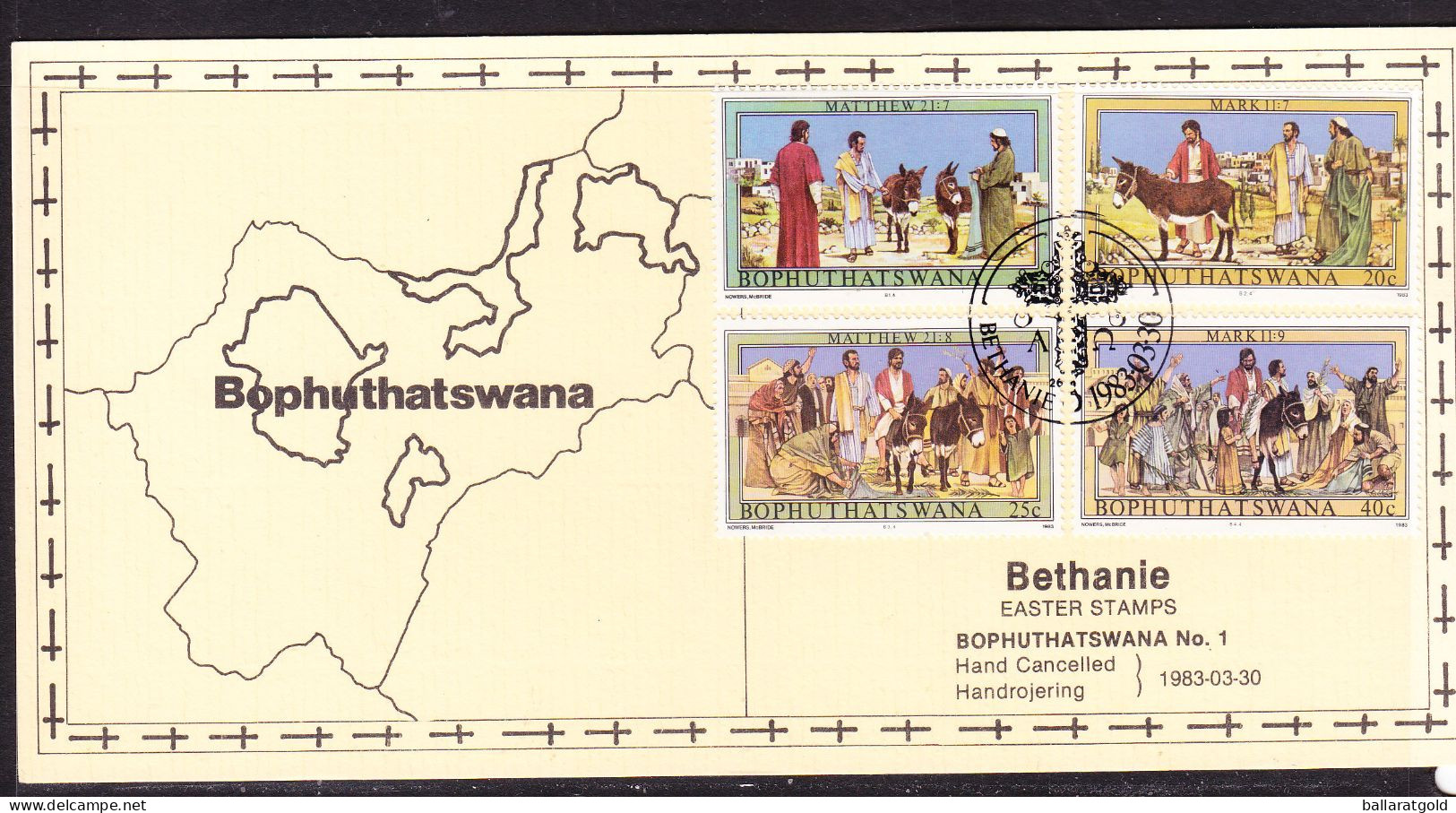 Bophuthatswana 1983 Easter Stamps Card - Bophuthatswana