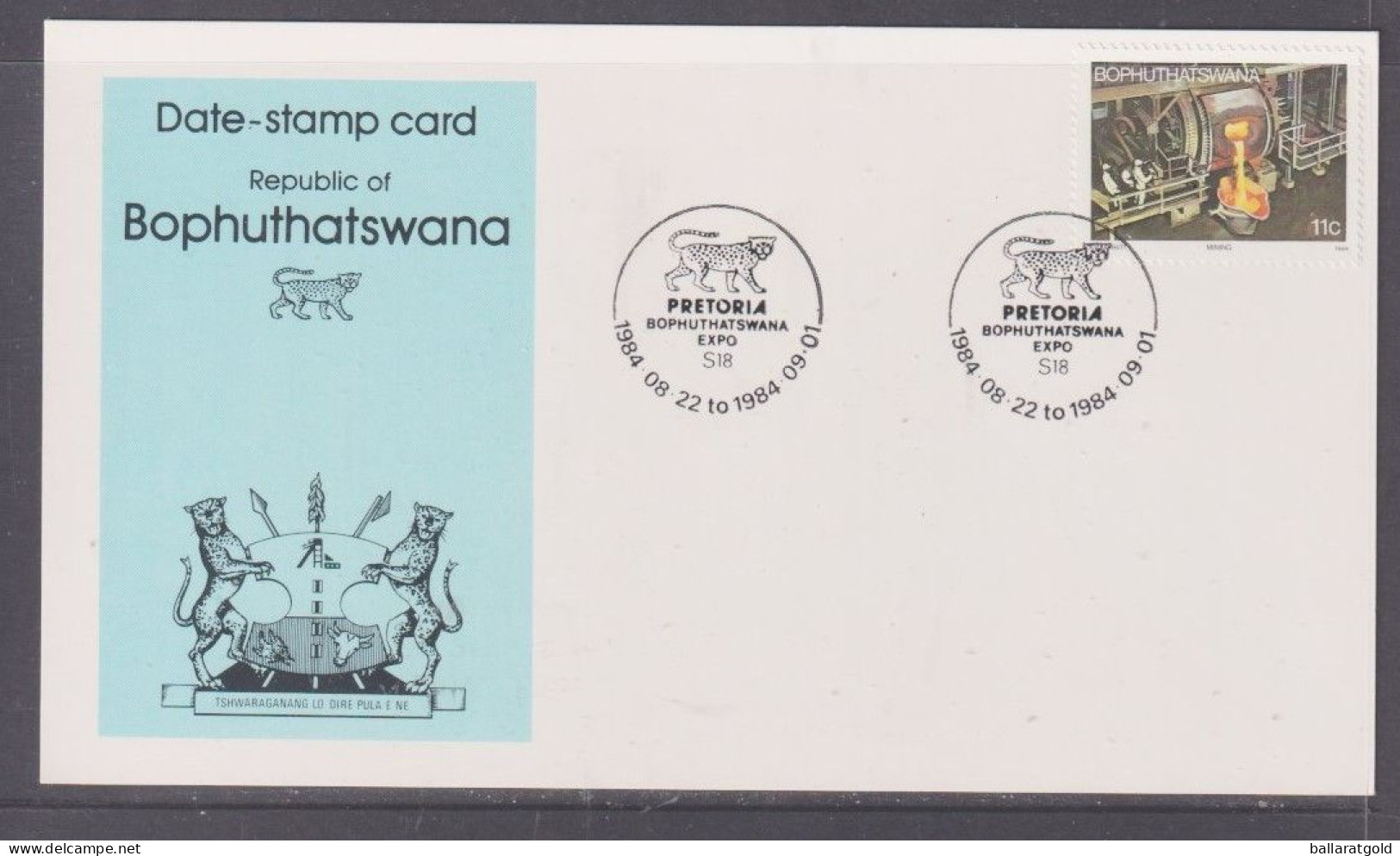 Bophuthatswana 1984 Pretoria Exhibition Card - Bophuthatswana