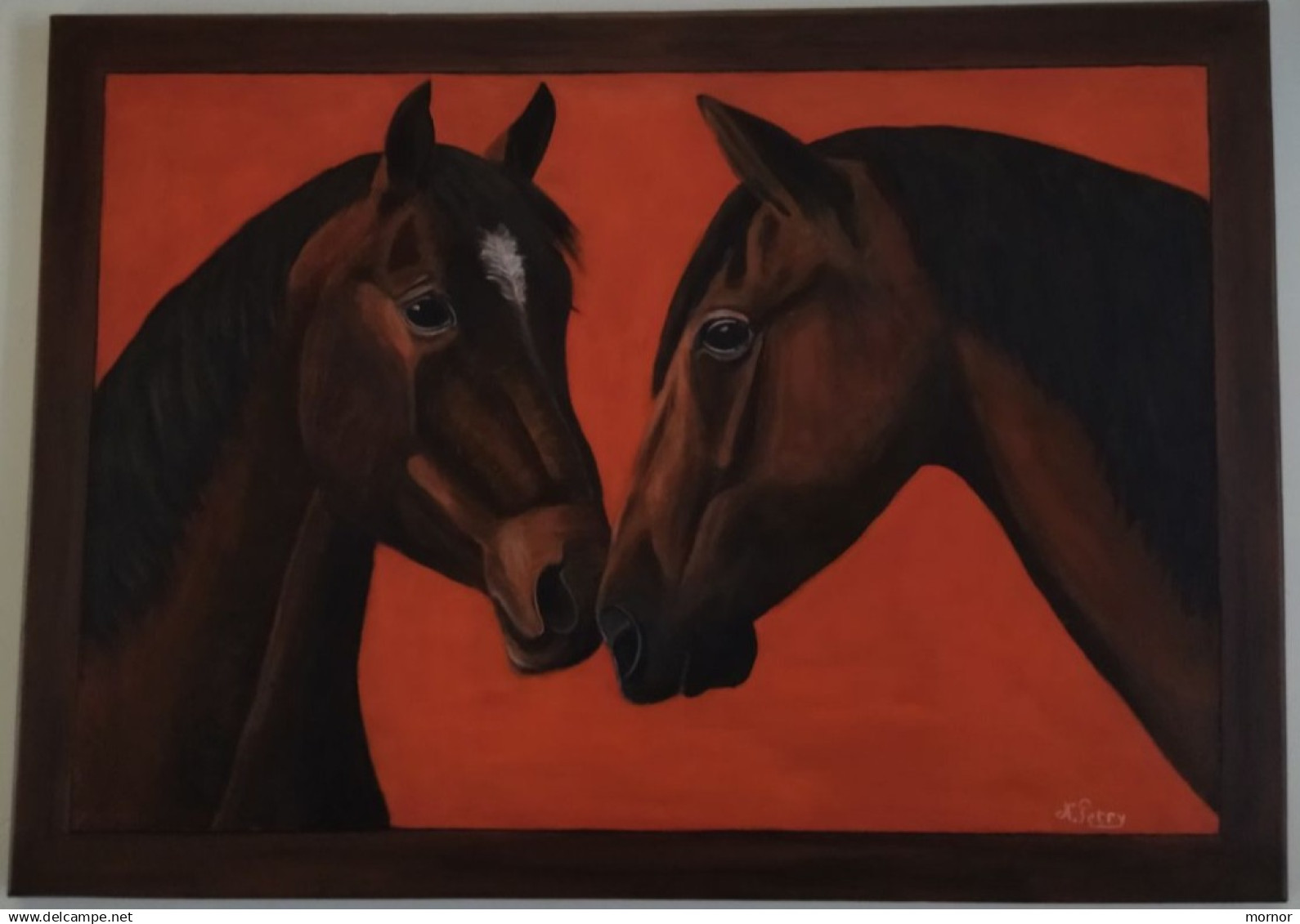 CHEVAUX Tableau Peinture Acrylique Sur Toile - Acryliques