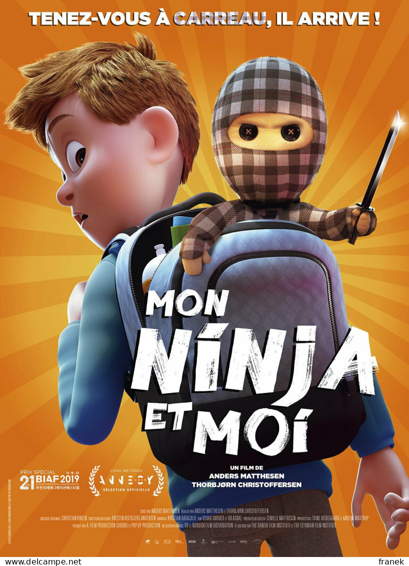 Affiche De Cinéma Pliée " MON NINJA ET MOI " Format 40X60Cm -  - Affiches & Posters