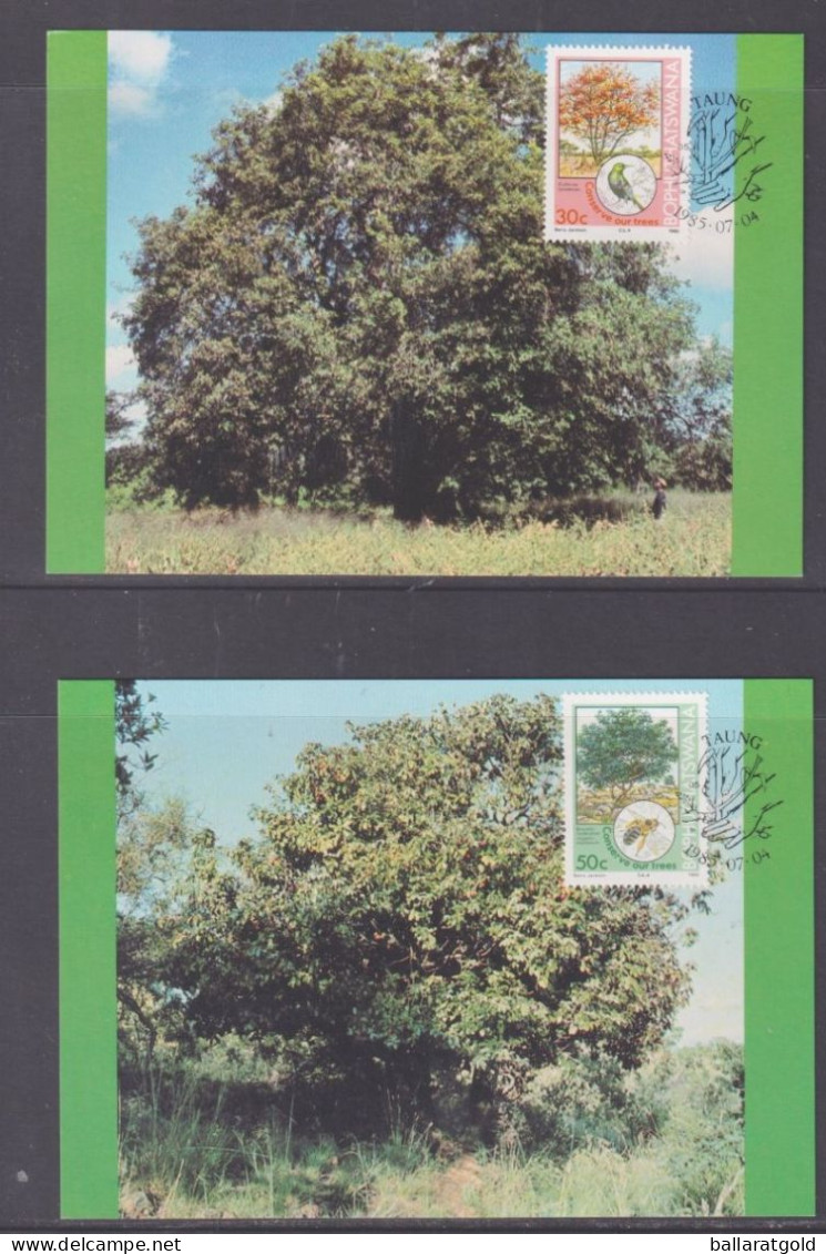 Bophuthatswana 1985 Conserve Trees Set 4 Maxi Cards - Bophuthatswana