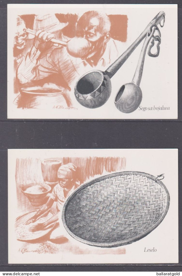 Bophuthatswana 1977 Food Utensils set 10 Post Cards