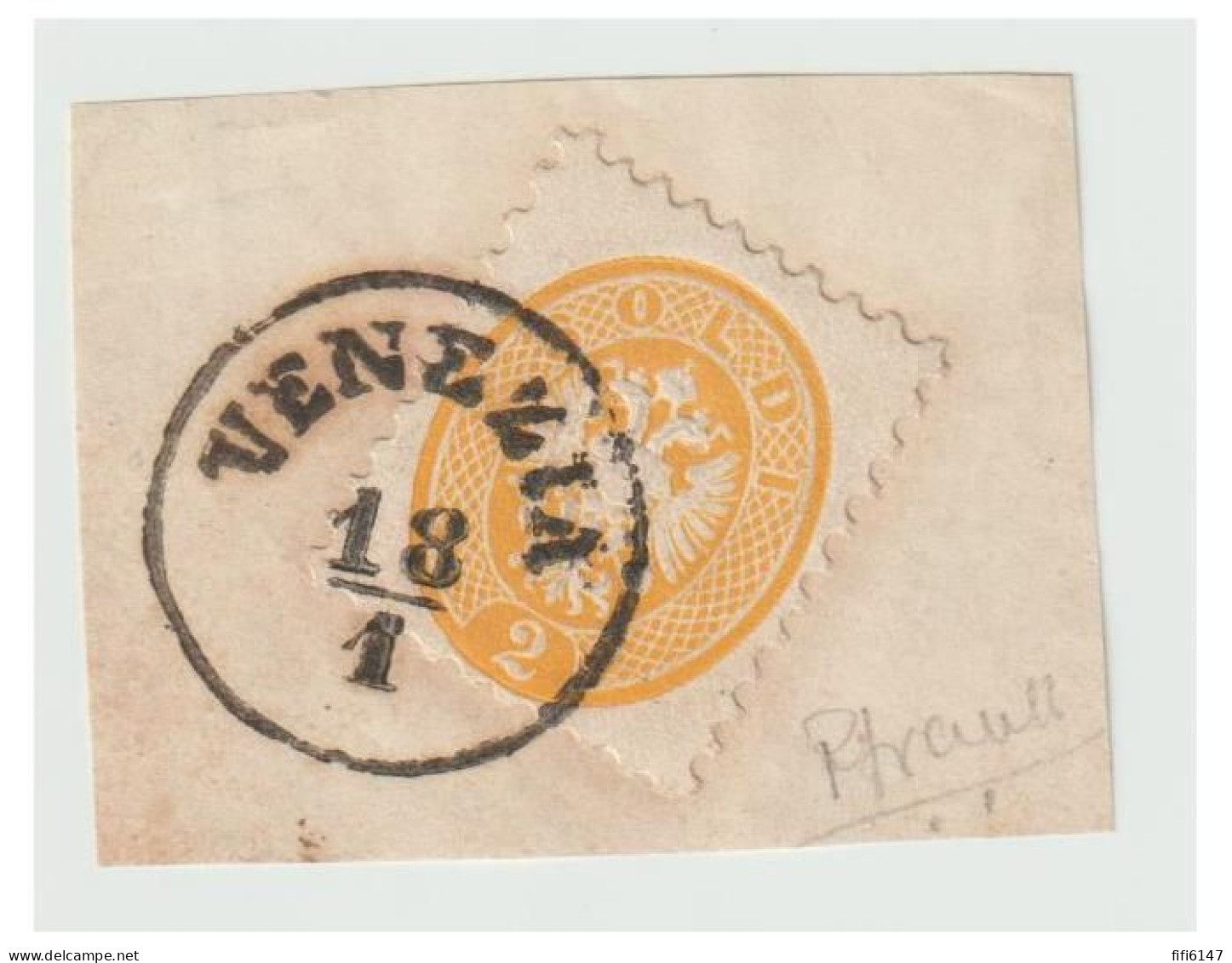 ITALIE --LOMBARDO VENETO --SASSONE N°41, 2 Soldi Jaune Sur Fragment ++ - Lombardo-Veneto