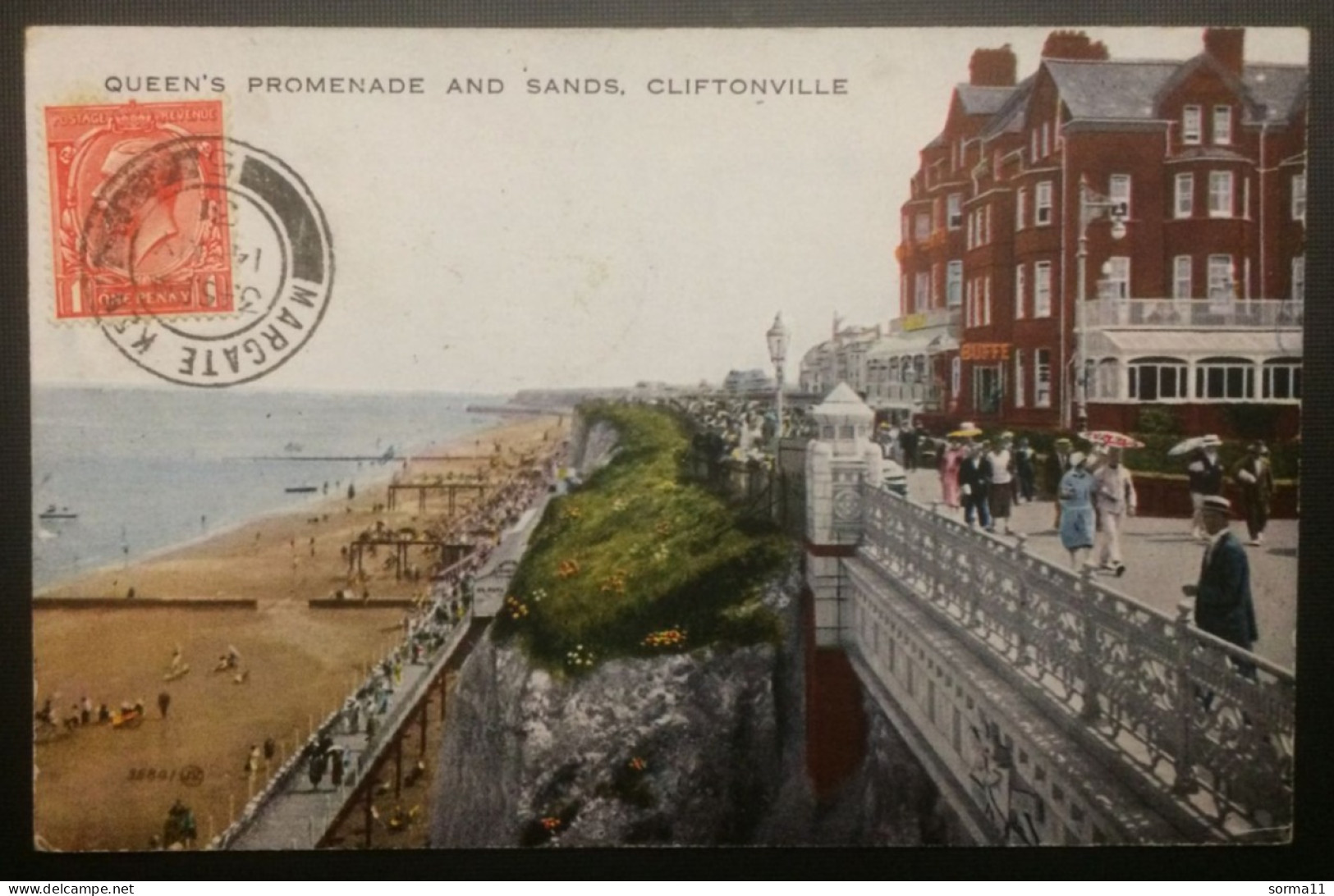 CPA CLIFTONVILLE (Angleterre) Queen's Promenade And Sands - Other & Unclassified