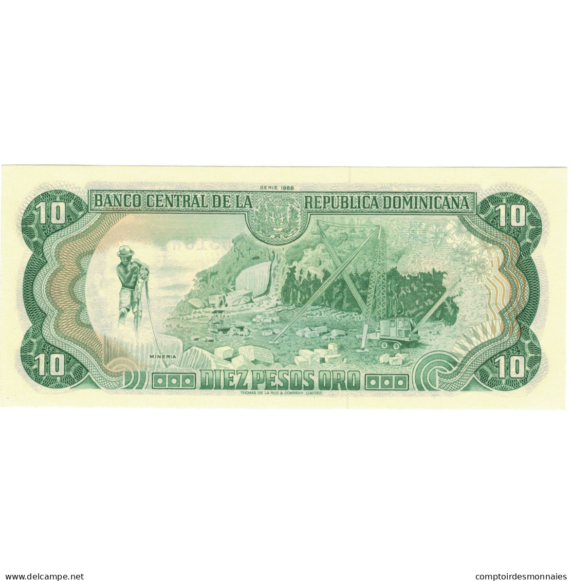 Billet, Dominican Republic, 10 Pesos Oro, 1988, 1988, KM:119c, SPL+ - Dominicana