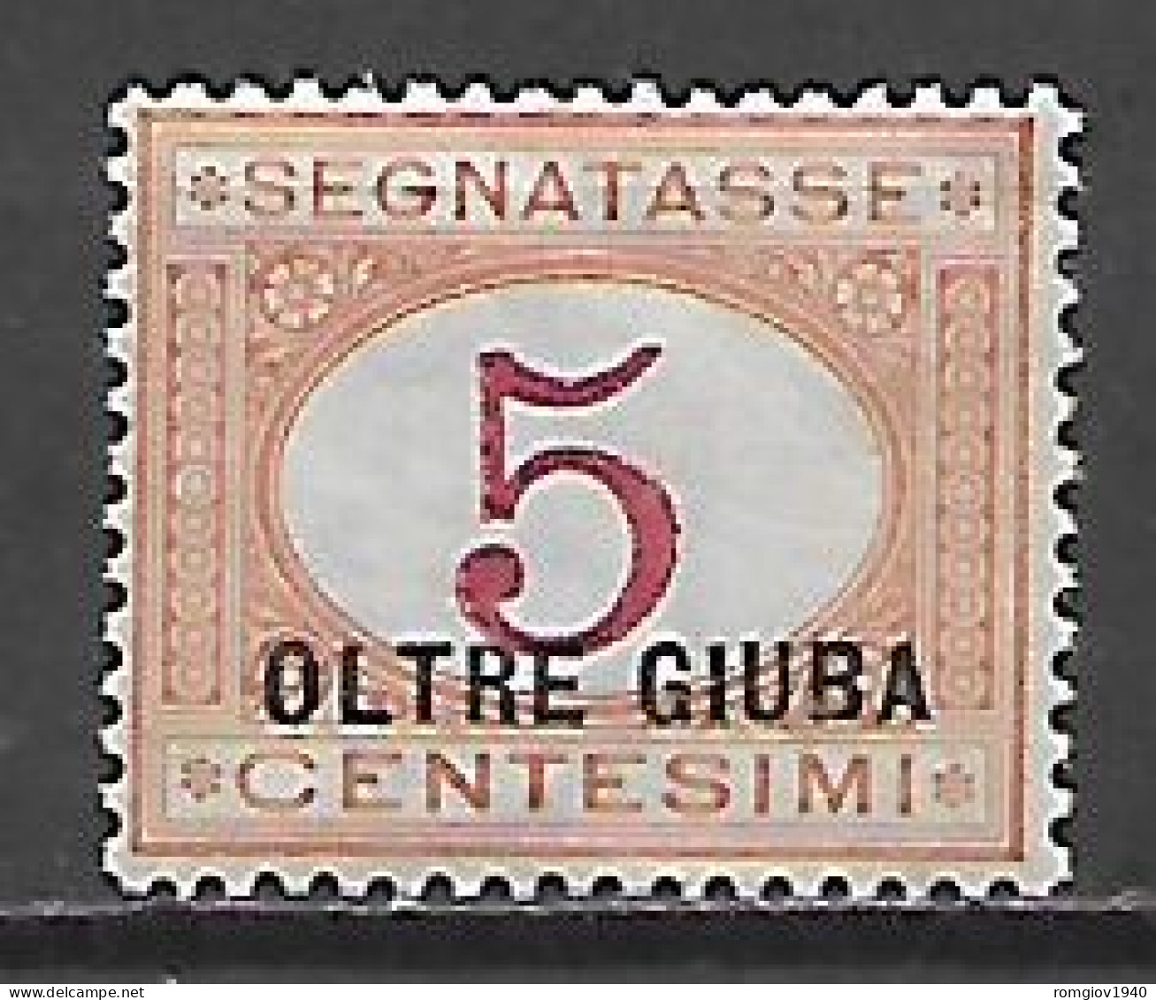 COLONIE ITALIANE OLTRE GIUBA 1925 SEGNATASSE SASS. 1 MLH VF - Oltre Giuba