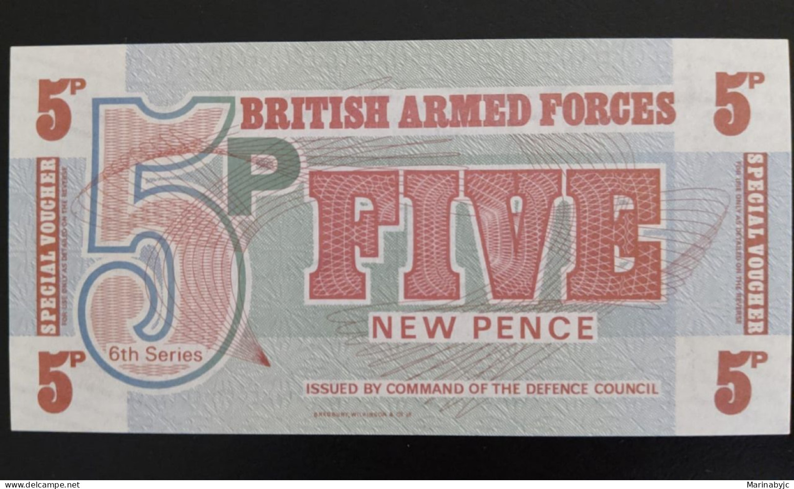 SD)1972, BRITISH ARMED FORCES, 5 PENNY NOTE - Collections