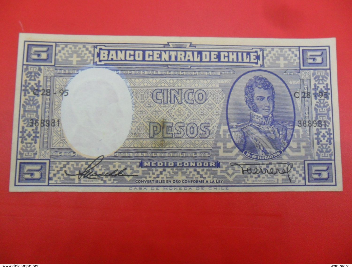 5446 - Chile 5 Pesos 1958 - Cile