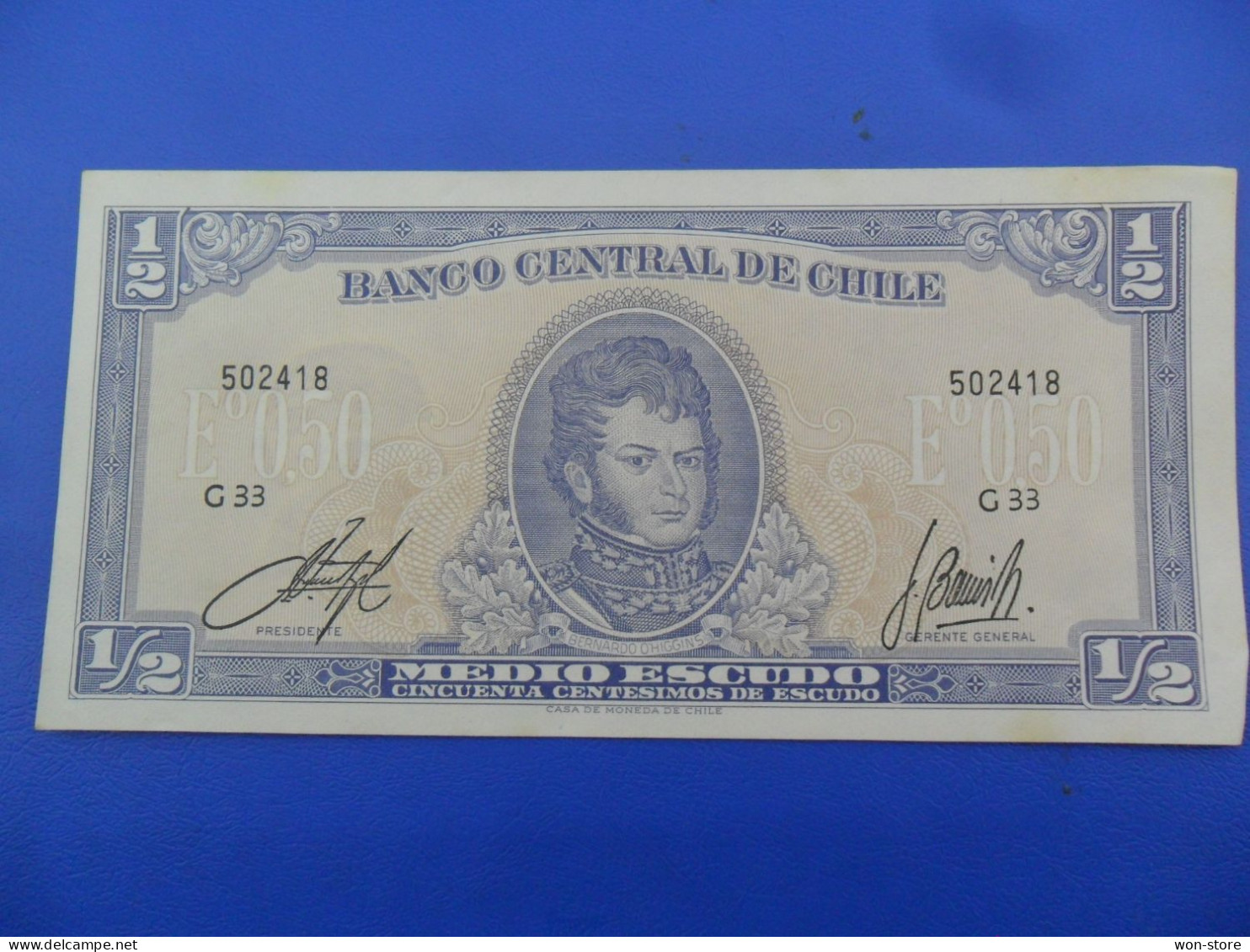 7792 - Chile 1/2 Escudo 1962/1975 - Chile