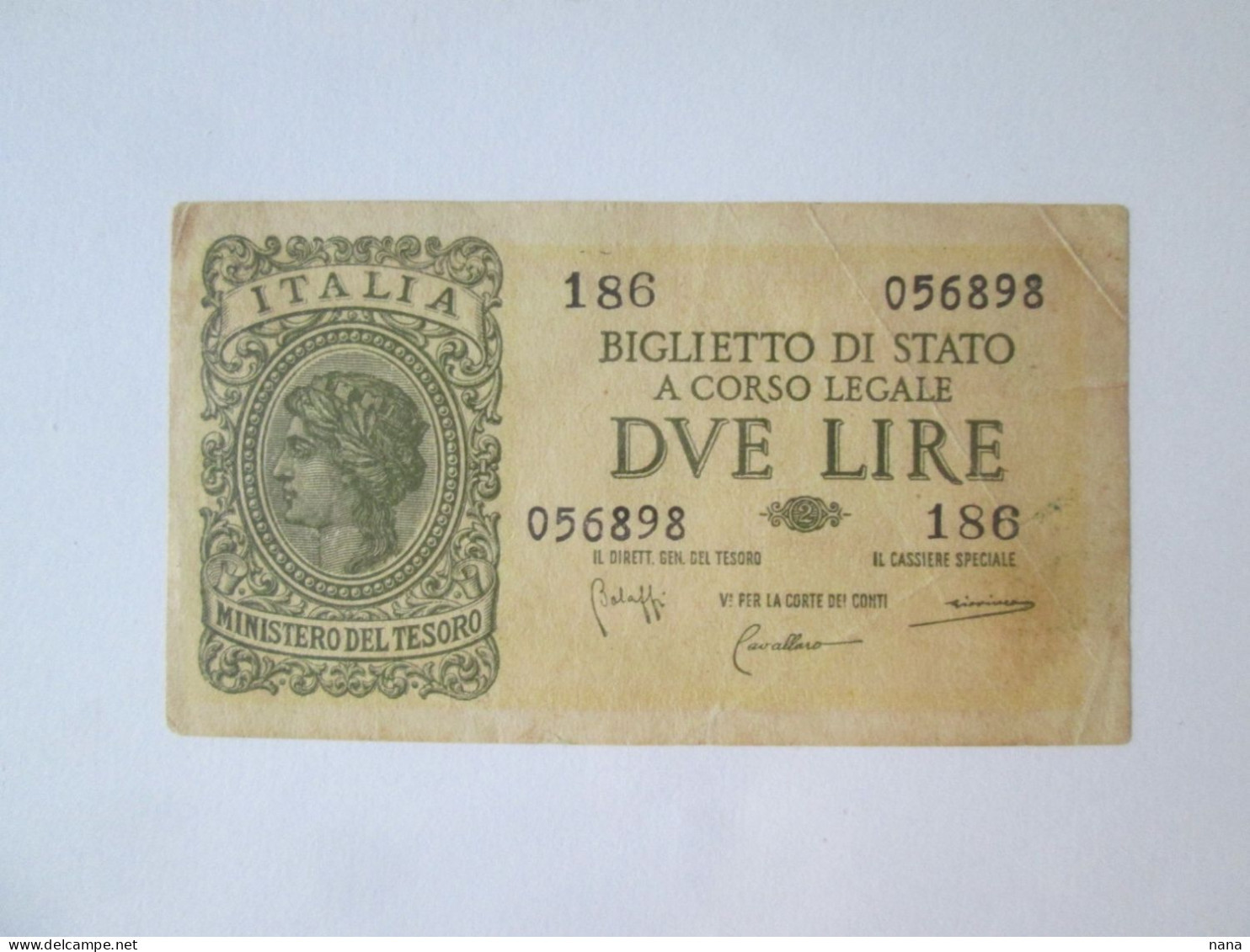 Italy 2 Lire 1944 Banknote See Pictures - Italia – 2 Lire