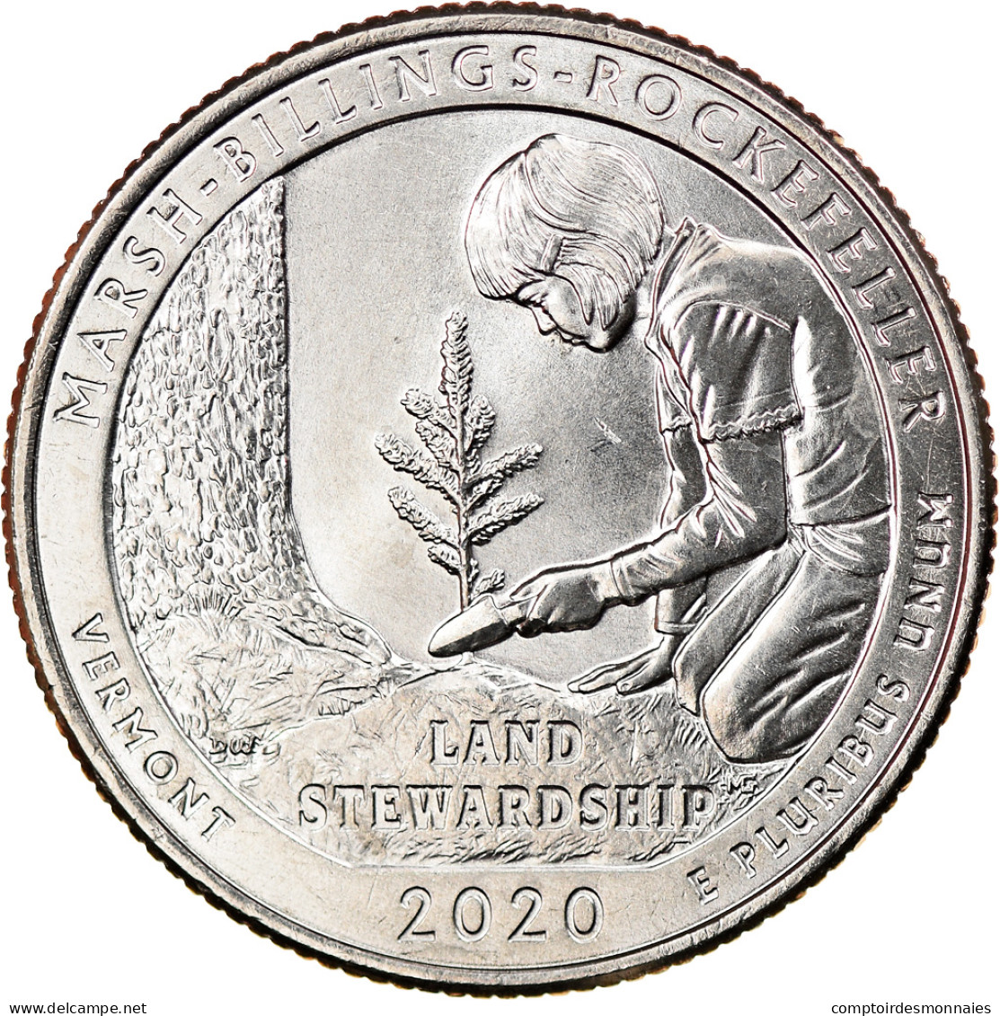 Monnaie, États-Unis, Quarter, 2020, Philadelphie, Marsh-Billings-Rockefeller - 2010-...: National Parks