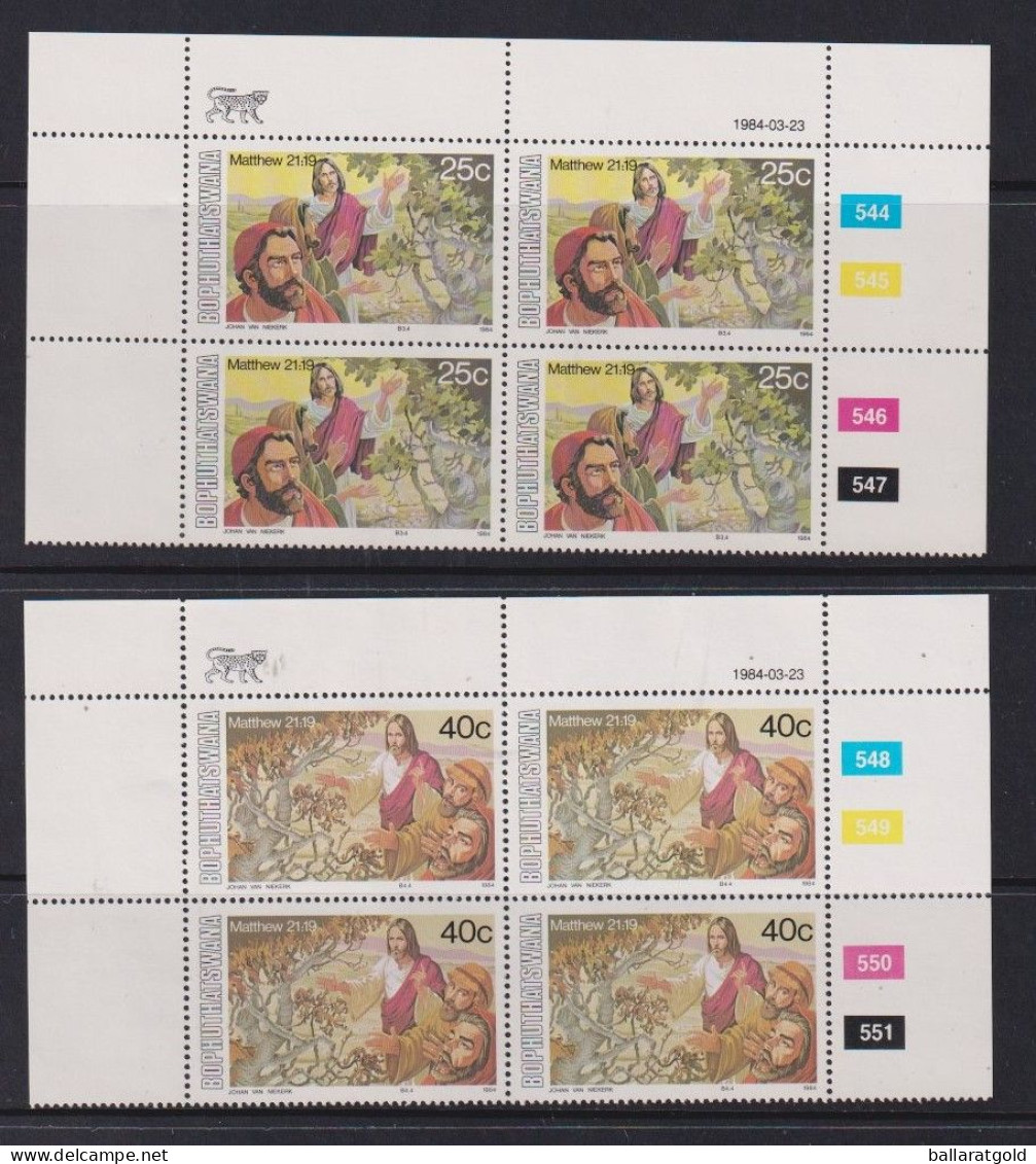 Bophuthatswana 1984 Lord's Passion Plated Blocks 4 MNH - Bophuthatswana