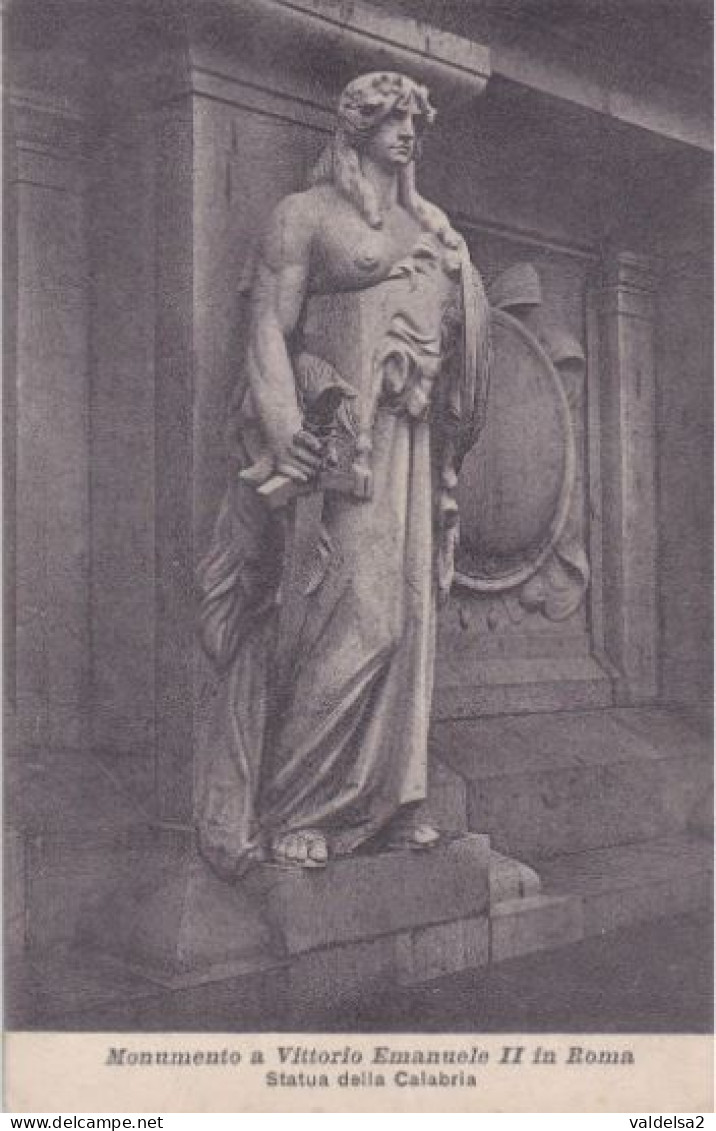 ROMA - MONUMENTO A VITTORIO EMANUELE II° - ALTARE DELLA PATRIA - PARTICOLARE DELLA STATUA DELLA CALABRIA - 1911 - Altare Della Patria