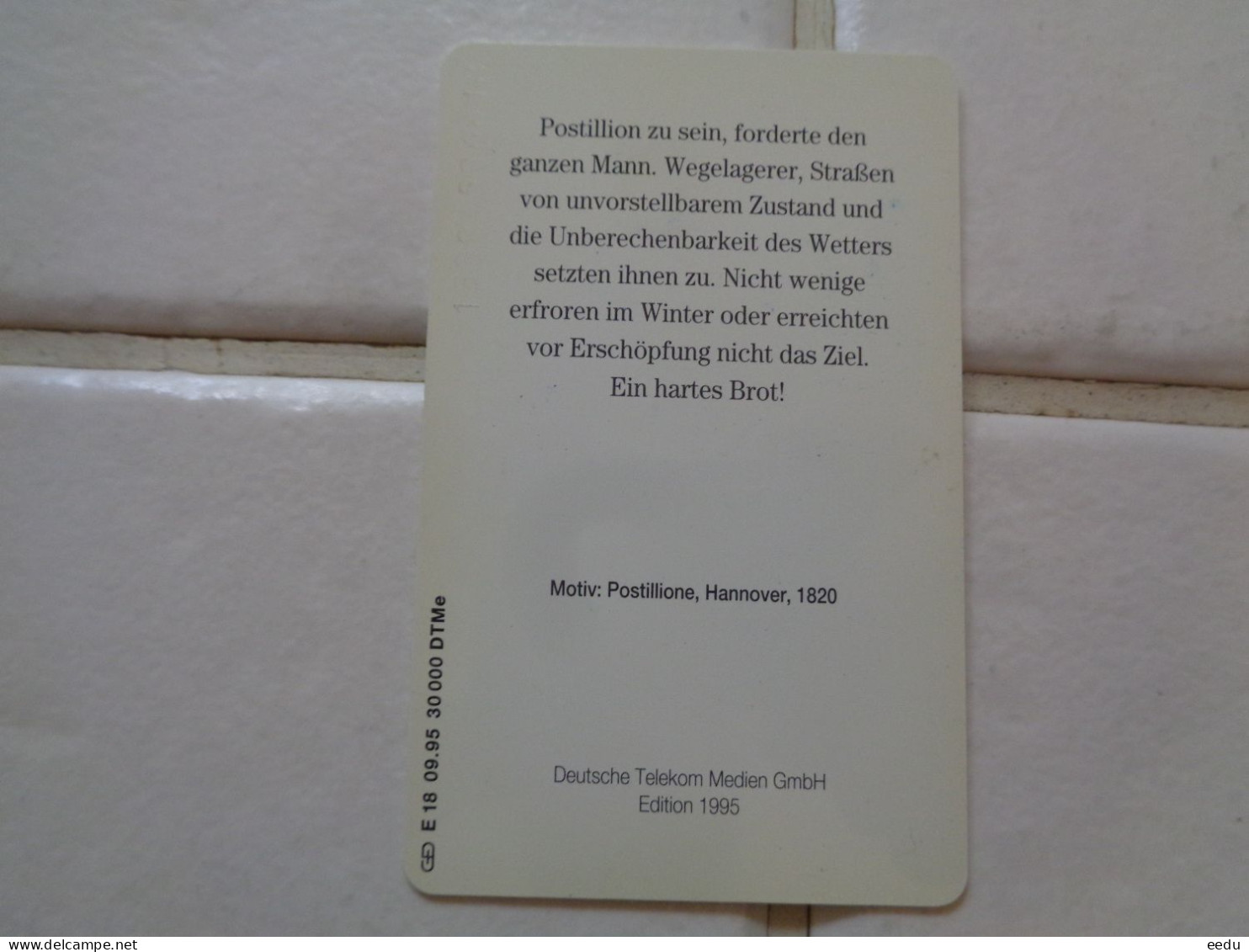 Germany Phonecard - E-Series: Editionsausgabe Der Dt. Postreklame