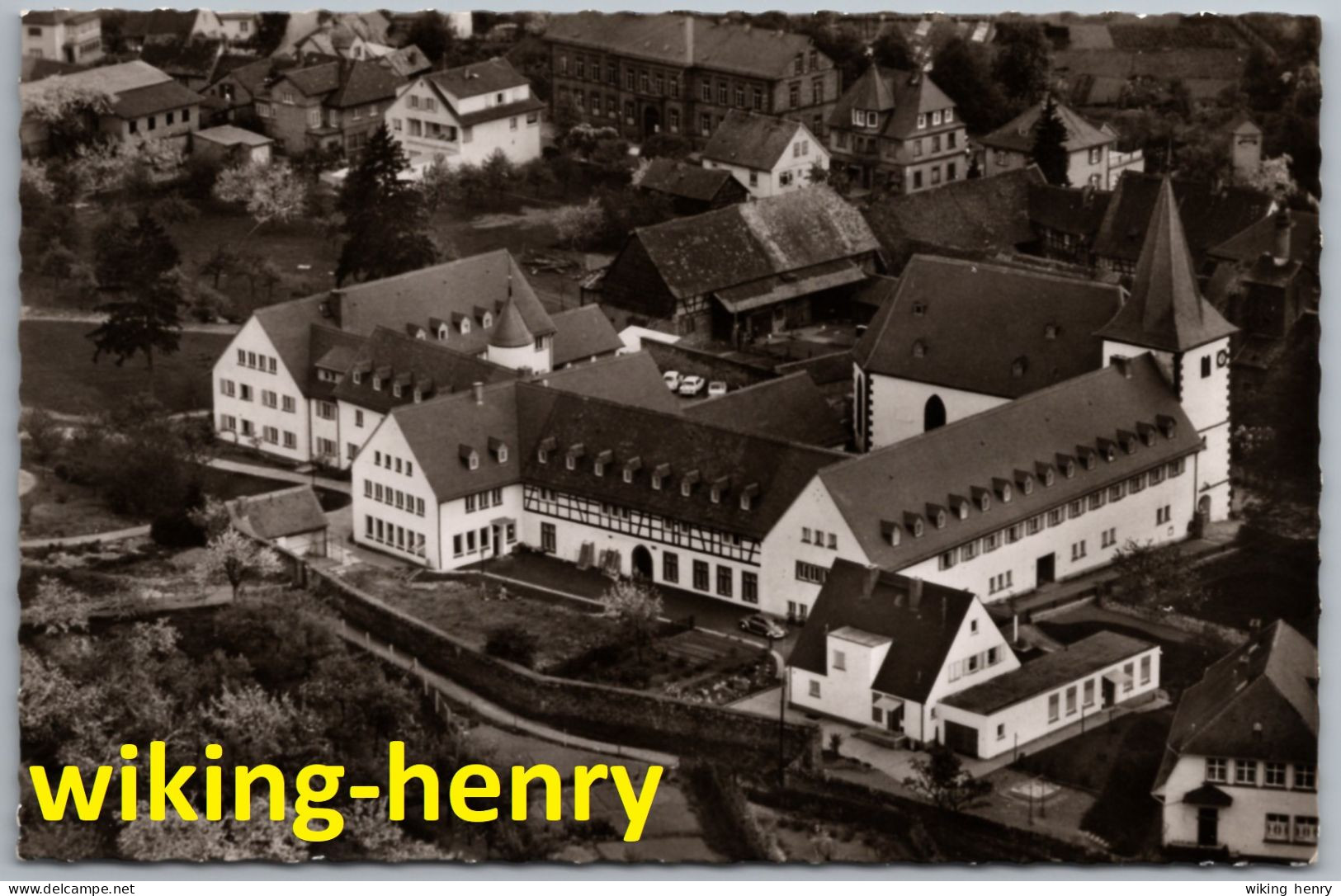 Höchst Im Odenwald - S/w Evangelisches Jugendzentrum Kloster Höchst - Luftbild - Höchst