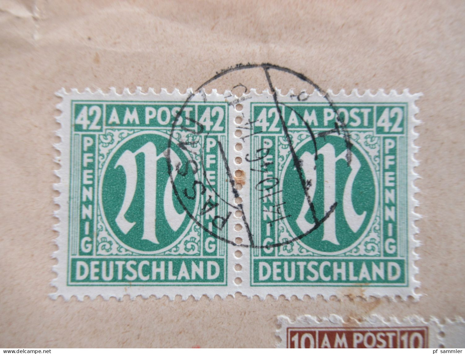 Am Post 14.10.1946 MiF Nr.6 (2) Eckrandstück Und Nr.31 (2) Durch Eilboten / Express Passau - München - Lettres & Documents