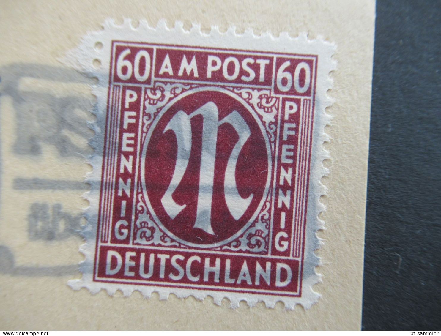 Am Post 28.7.1946 Nr.33 EF PK Einschreiben Ascha über Straubing Mit Landpoststempel Und Roter L1 Nachgebühr - Covers & Documents