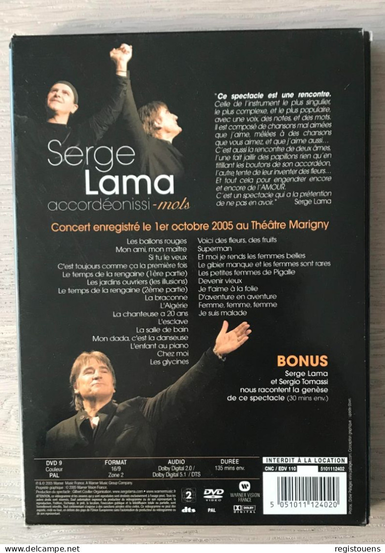Accordéonissi-mots  - Serge Lama - Concert & Music