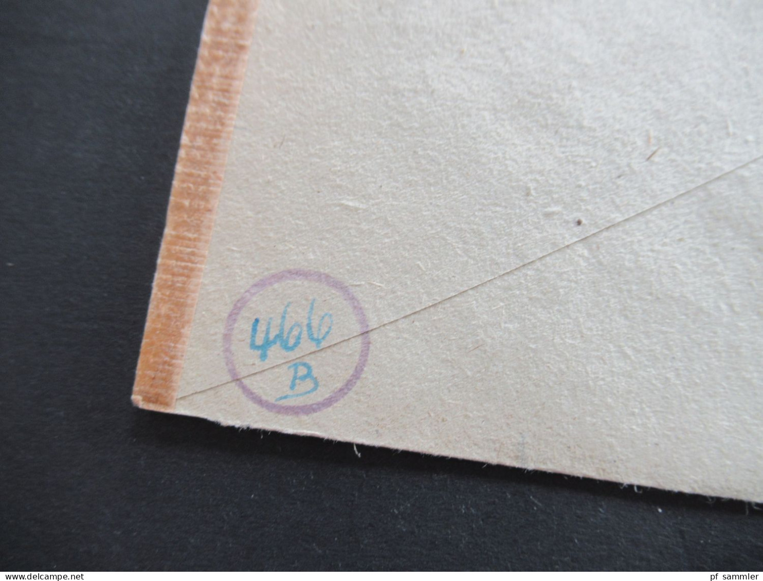 Bizone Bandaufdruck 16.8.1948 Zensurbeleg Einschreiben Not R-Zettel als Stempel Regen (Bayer. Wald) - Regensburg