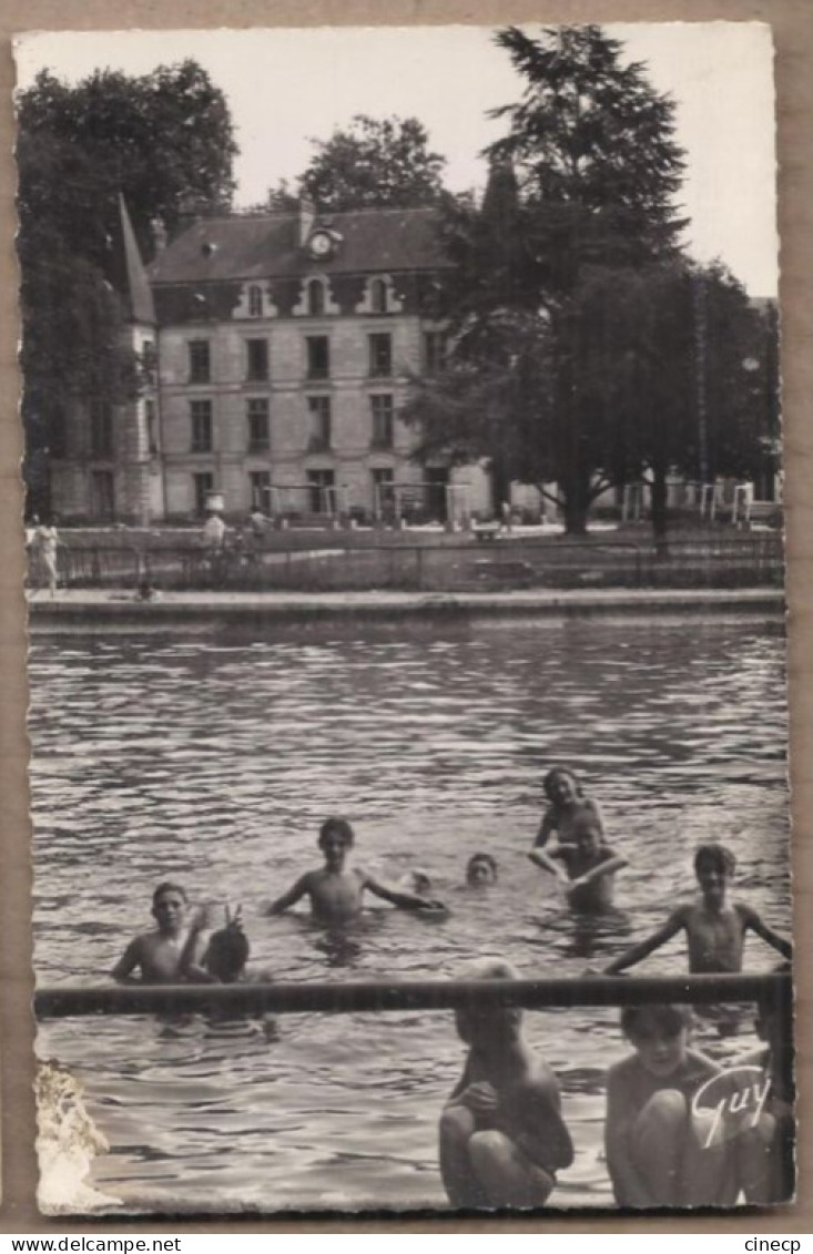 CPSM 95 - BAILLET EN FRANCE - La Piscine Et Le Château De Baillet En France - TB  PLAN ANIMATION Baigneurs NATATION 1958 - Baillet-en-France