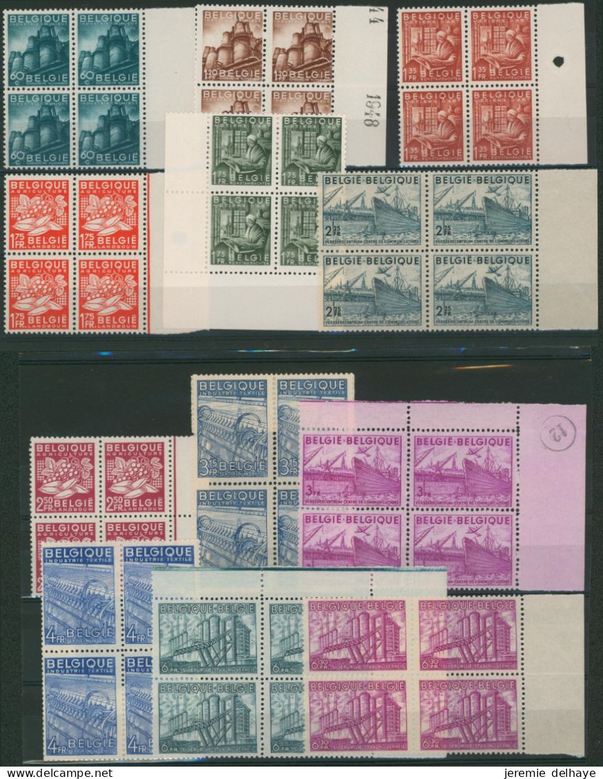 Exportation - Série Complète çàd N°761/66** + 767/72** Neuf Sans Charnières (MNH) En Bloc De 4. - 1948 Esportazione