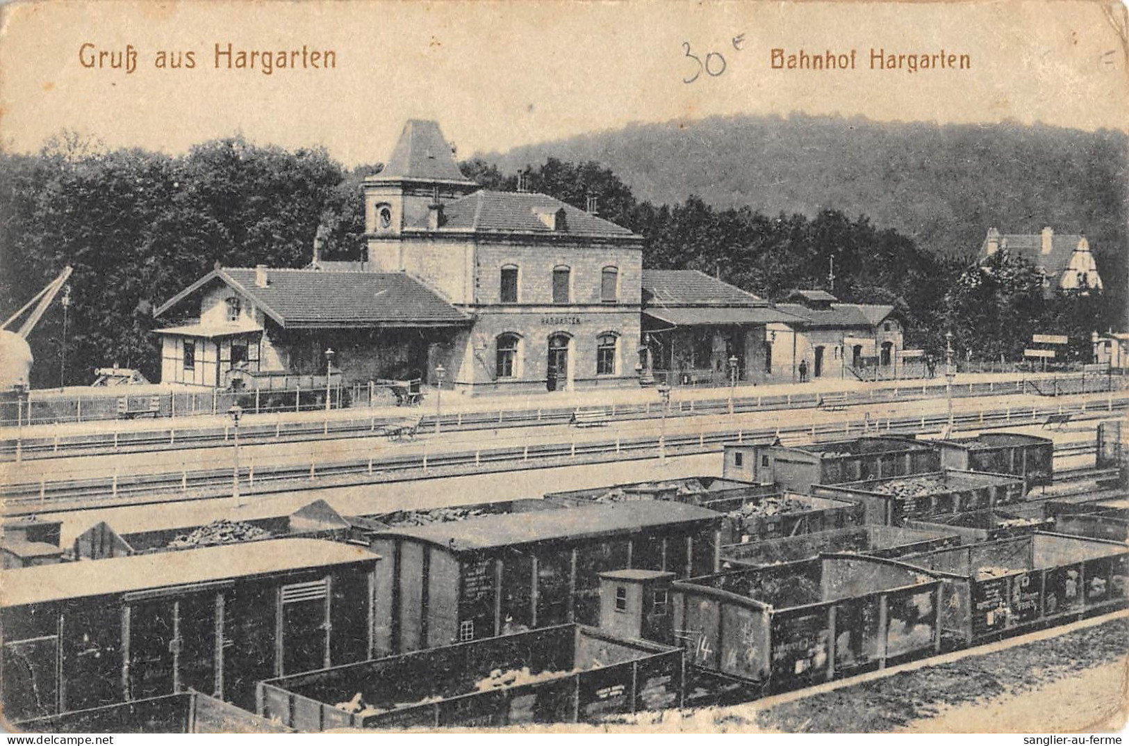 CPA 57 GRUSS AUS HARGARTEN / BAHNHOF HARGARTEN - Andere & Zonder Classificatie